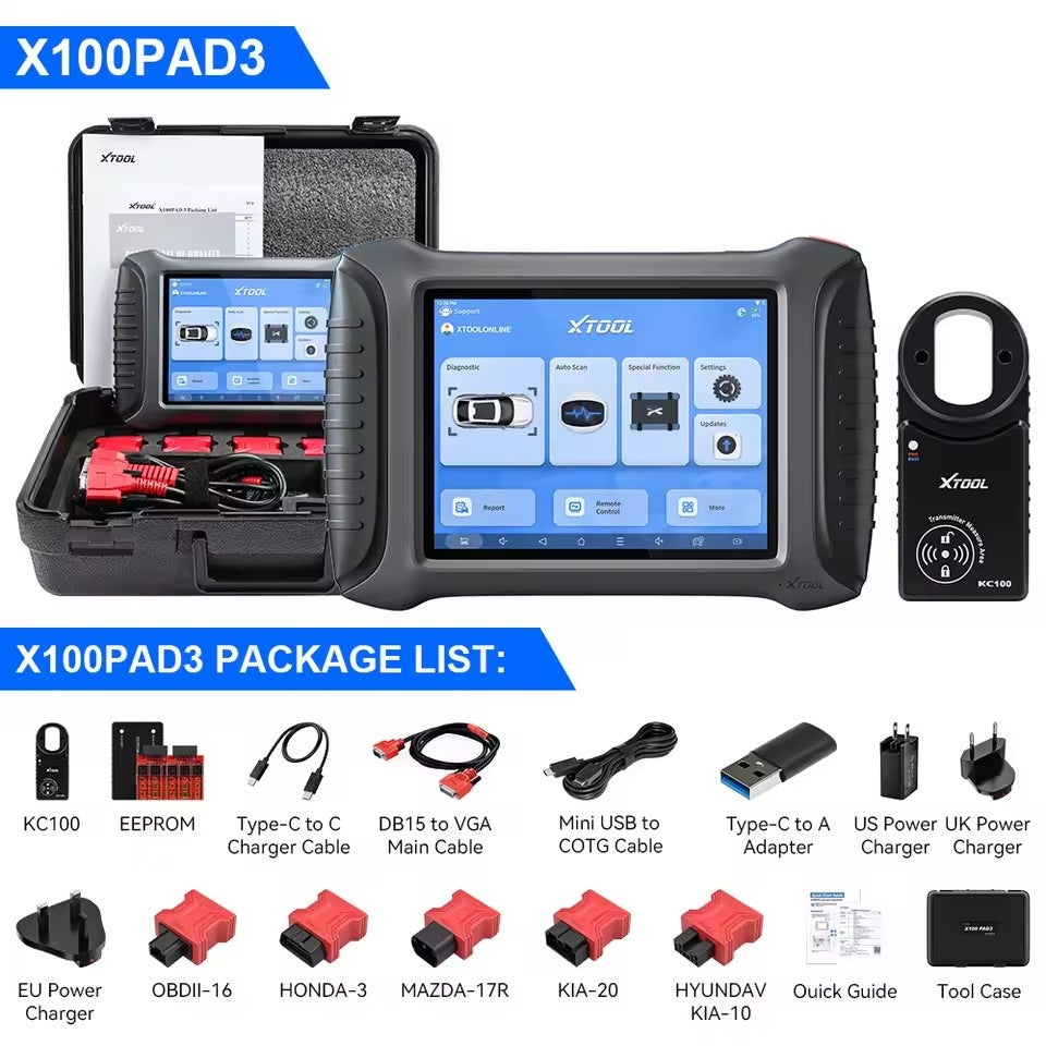 XTOOL X100 PAD3 Elite Auto Key Programmer With KC100 All Key Lost