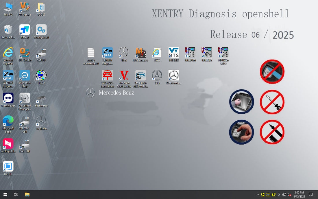 Mitsubishi Fuso Xentry Truck Diagnostic Software V2025.06 Car+V2025.04 Truck for Mitsubishi Fuso C5 Diagnostic Kit & SD Connect C5