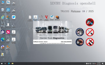 Mitsubishi Fuso Xentry Truck Diagnostic Software V2025.06 Car+V2025.04 Truck for Mitsubishi Fuso C5 Diagnostic Kit & SD Connect C5