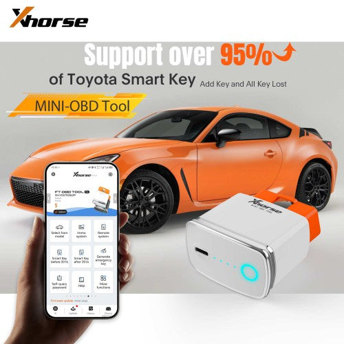 Xhorse MINI OBD Tool for Toyota FT-OBD Add Key and All Keys Lost till 2023