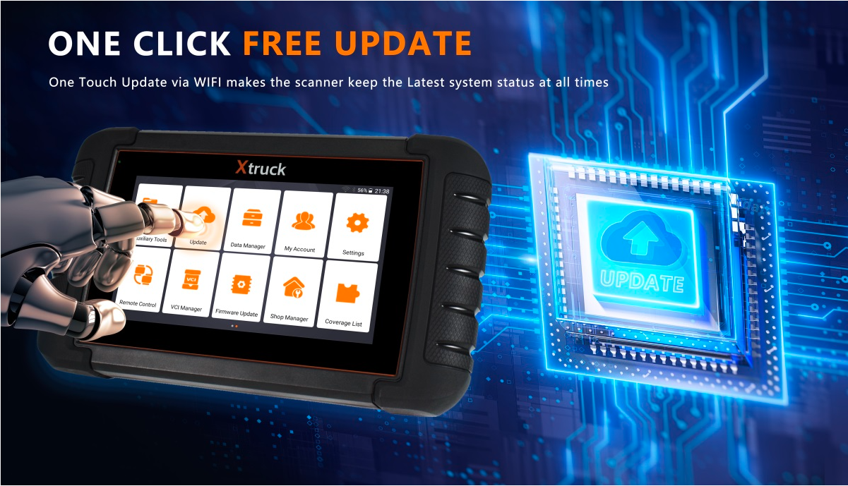 Xtruck HD19 Heavy Duty Diesel Truck Diagnostic Scanner - All-in-One Diagnostic Solution for Commercial Vehicles