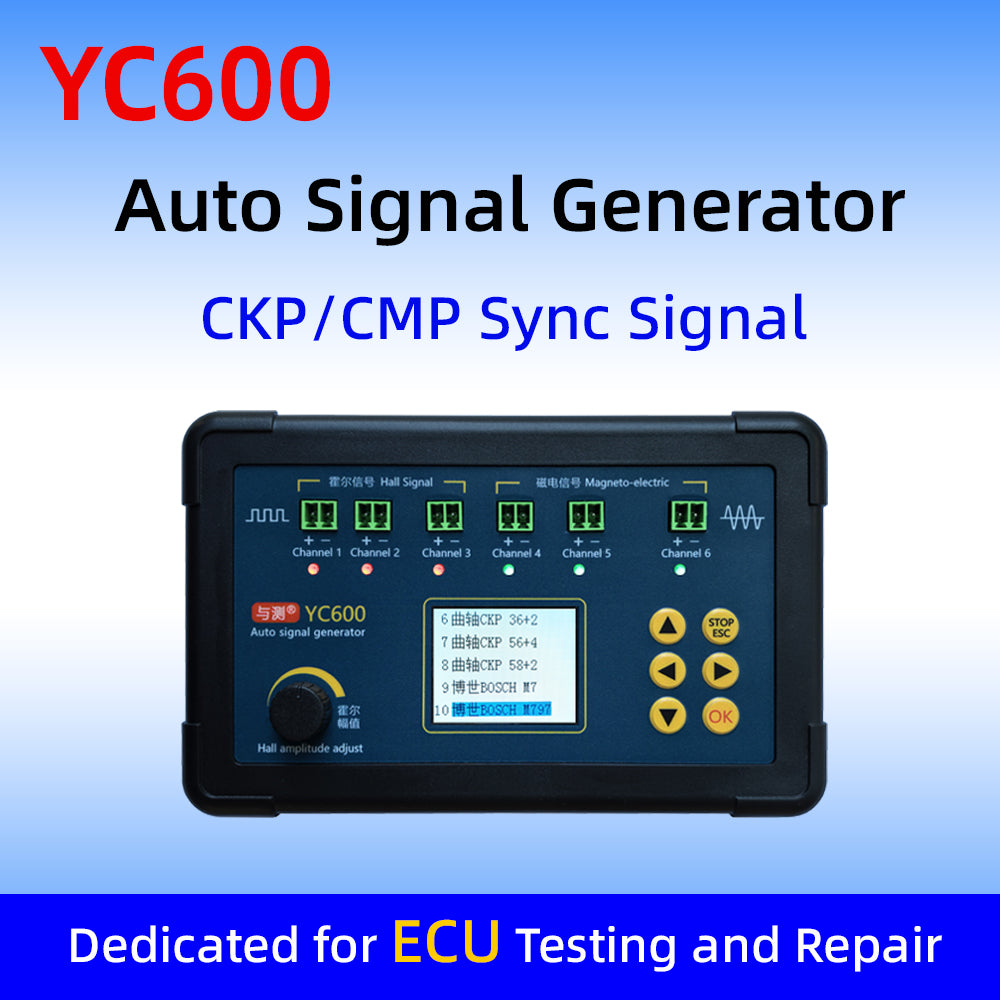 YC600 Automotive Signal Generator Crank Axle/Cam Shaft Sensor for Automobile/Motorcycle/Excavator ECU Test