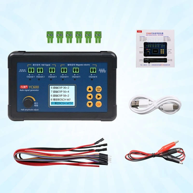 YC600 Automotive Signal Generator Crank Axle/Cam Shaft Sensor for Automobile/Motorcycle/Excavator ECU Test
