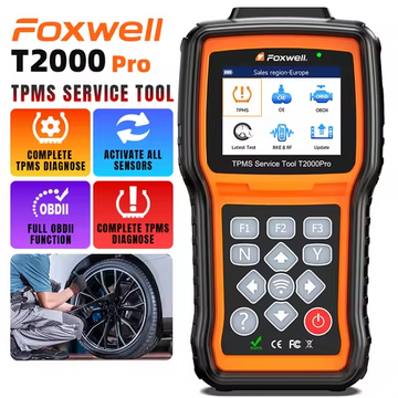FOXWELL T2000 PRO Tire Pressure Monitor OBD2 Tire Pressure Diagnostic Tools with Sensors