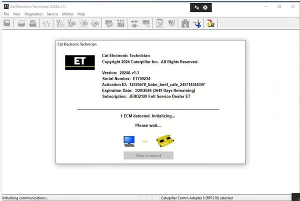 CAT ET Software 2024A V1.0 Caterpillar ET Diagnostic Software Installation Service