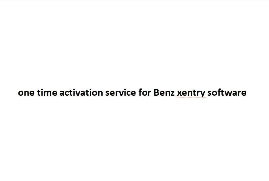 one time activation service for Benz/b-mw/odis software