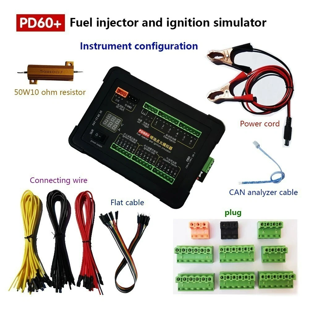 PD60+ Injector & Ignition Coil Simulator for Automotive Electrical Testing