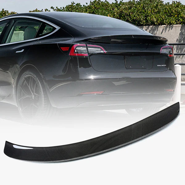 Tesla Model 3 Spoiler YG-Style - Real Molded Carbon Fiber
