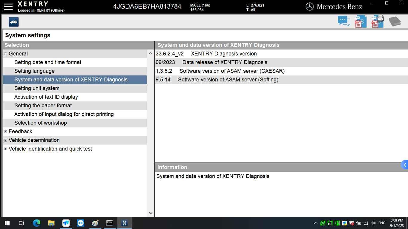 V2023.09 Star Diagnostic Software with Xentry/DAS/EPC/WIS/Vediamo/DTS Installed HDD/SSD