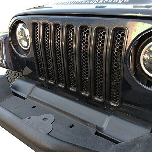 Grill Mesh Inserts Clip-in Honeycomb Grille Guards for 1997-2006 Jeep Wrangler TJ & Unlimited (Pack of 7) - VXDAS Official Store