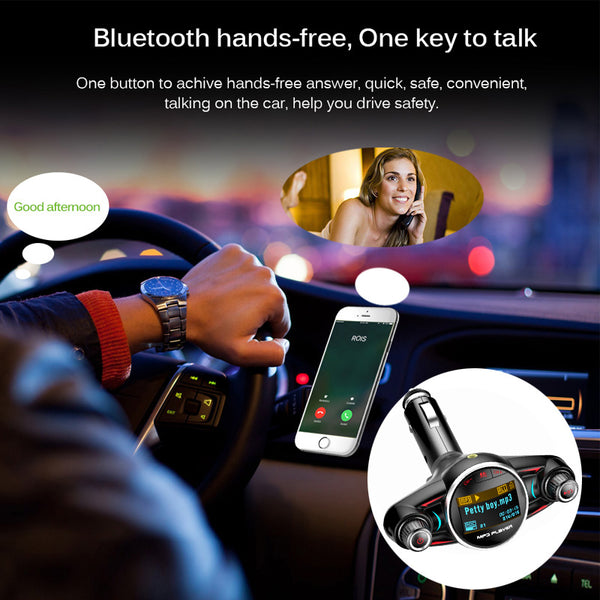 USB OFF Audio Car Receiver V4.0 MP3 TF Transmitter for JINSERTA X Charger AUX Bluetooth music iPhone Power ON Play FM Player - VXDAS Official Store