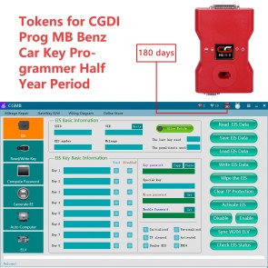 Tokens for CGDI Prog MB Benz Car Key Programmer 180 Days Period (Up to 4 Tokens Each Day) - VXDAS Official Store