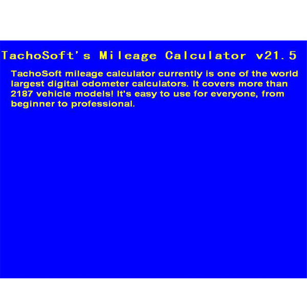 Tachosoft Mileage Calculator V21.5 - VXDAS Official Store