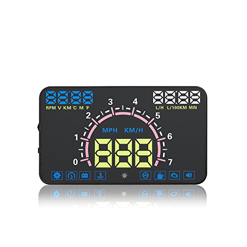 VXDAS Car Styling Auto HUD head up display Car-styling HUD E350 5.8 Inch Screen With Multi-Functions KM/h Overspeed Warning RPM - VXDAS Official Store