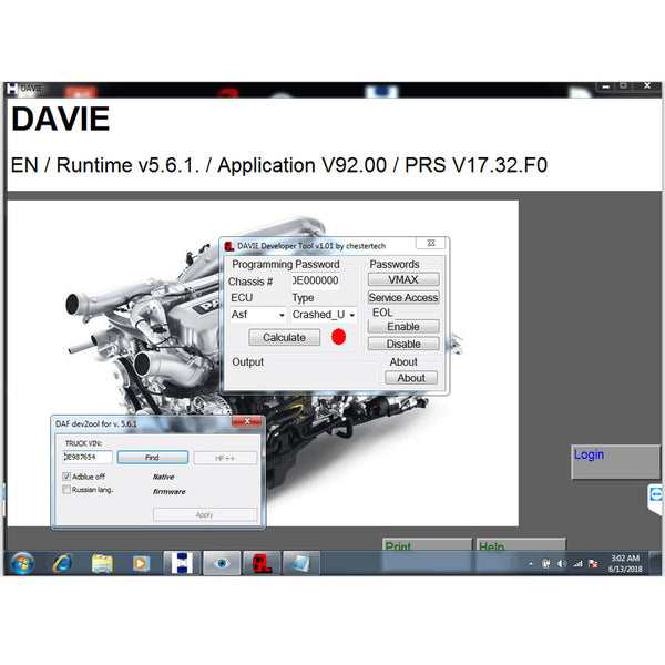 DAF DAVIE Developer Tool Plus DAF DAVIE(DEVIK) for Adblue Removal Work with DAF VCI Lite - VXDAS Official Store