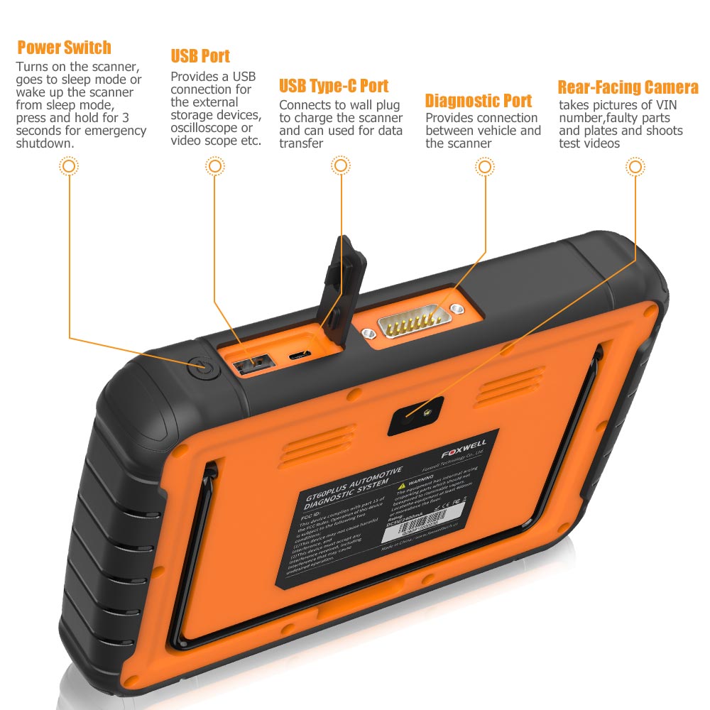 All-in-One OBD2 Main Data Cable For Foxwell GT60 & GT60 Plus Scan Tool