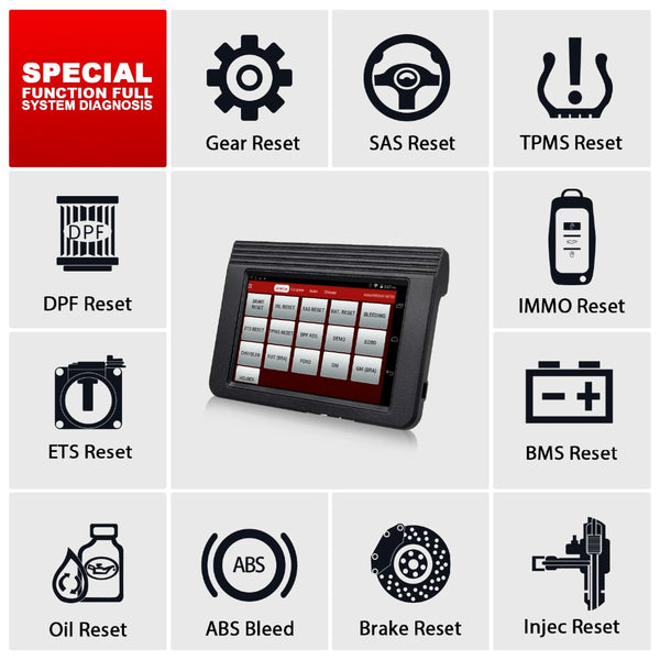 Launch X431 V 8inch Tablet Wifi/Bluetooth Full System Diagnostic Tool Two Years Free Update Online - VXDAS Official Store