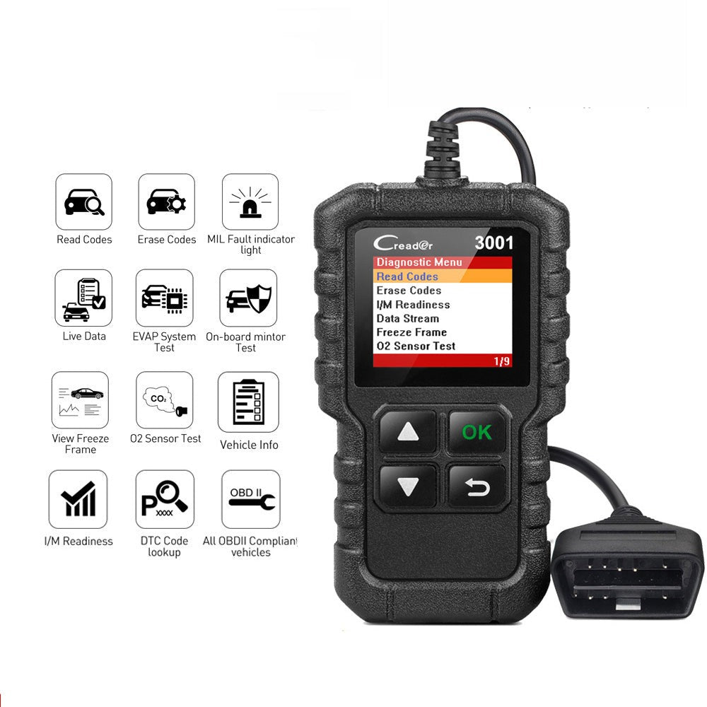 LAUNCH X431 Creader 3001 Full OBDII/EOBD Reader Scan Tool obd2 scanner