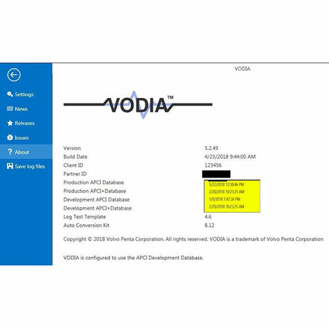 Volvo Vodia Penta VODIA 5.2.50 with One Time Free Activation works with VOCOM - VXDAS Official Store