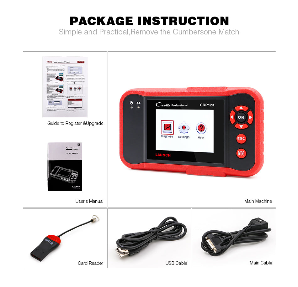 Launch CRP123 Creader Professional CRP123 test Engine/ABS/SRS/AT