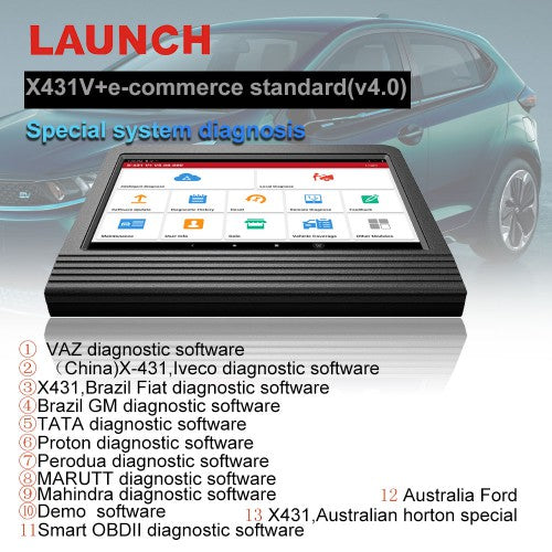 Launch X431 V+ 10.1 inch Launch Diagnostic Tool Launch X431 V+ Car Scanner with 2 Year Free Update  [EU&US Stock]