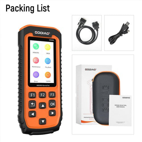 GODIAG GD203 Hand-held ABS/SRS OBD2 Scan Tool OBDII Scan  ABS&SRS System Diagnosis [EU/US Stock]