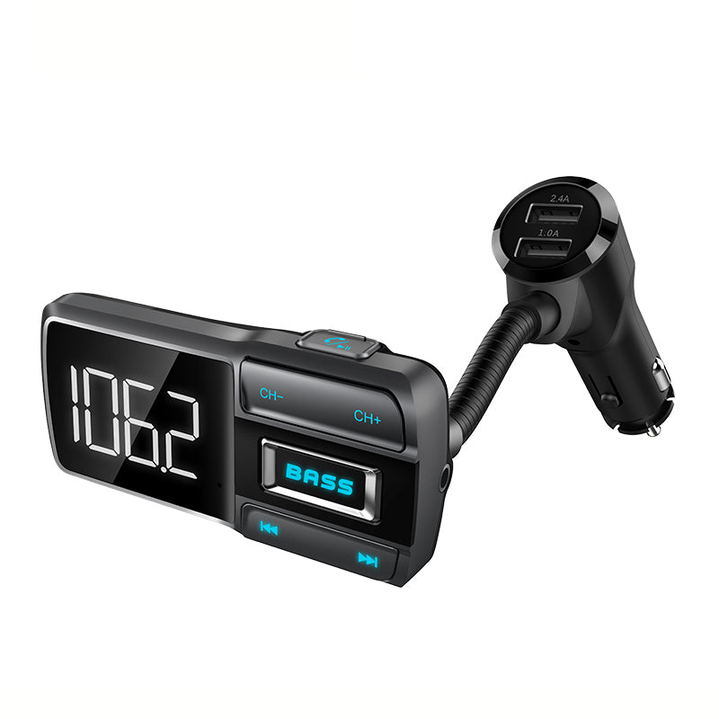 C57 Quick charge 3.0 Car Bluetooth FM Transmitter Dual USB Ports Car  Charger FM Modulator MP3 Player Car Lighter Handsfree – VXDAS Official Store