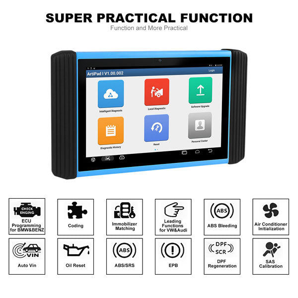 WiFi TOPDON ArtiPad I Tablet OBDII Diagnostic Scan Tool Support ECU Coding and Reprogramming Better than Autel MaxiSys Elite - VXDAS Official Store