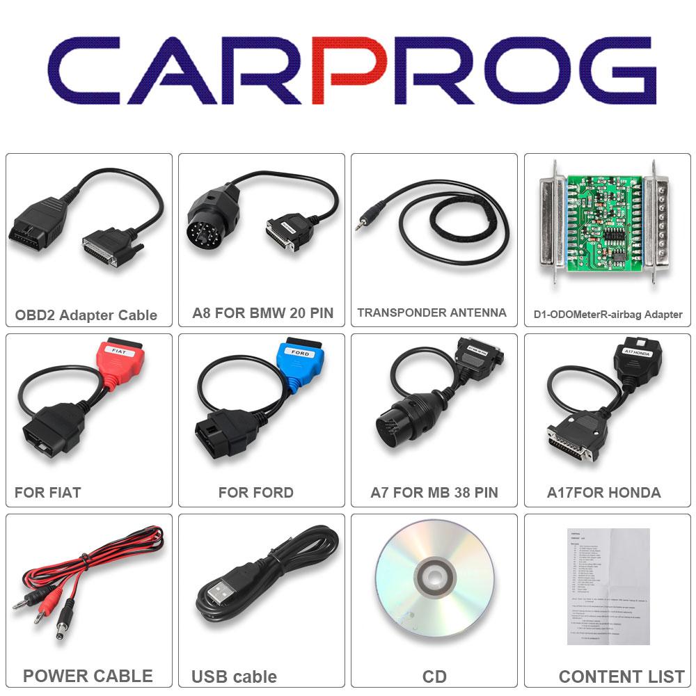 Carprog Firmware V8.21 Software V10.93 Full Version Carprog with All 21 Adapters Support Online - VXDAS Official Store