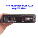 KTAG 7.020 Red PCB New 4LED EU Online Version SW V2.25 No Token Limited Support Full Protocols - VXDAS Official Store