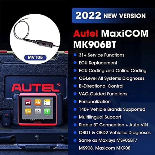 Autel Scanner MaxiCOM MK906BT with MV105