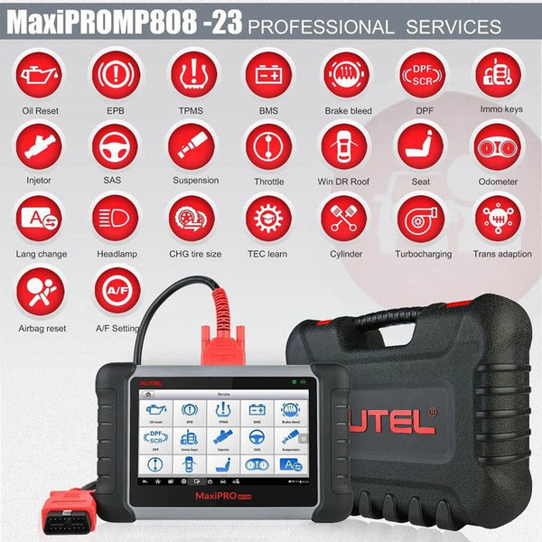 Autel MaxiPro MP808K Bi-Directional Control Key Coding Diagnostic Tool with Complete OBDI Adapters (Same as DS808K) - VXDAS Official Store
