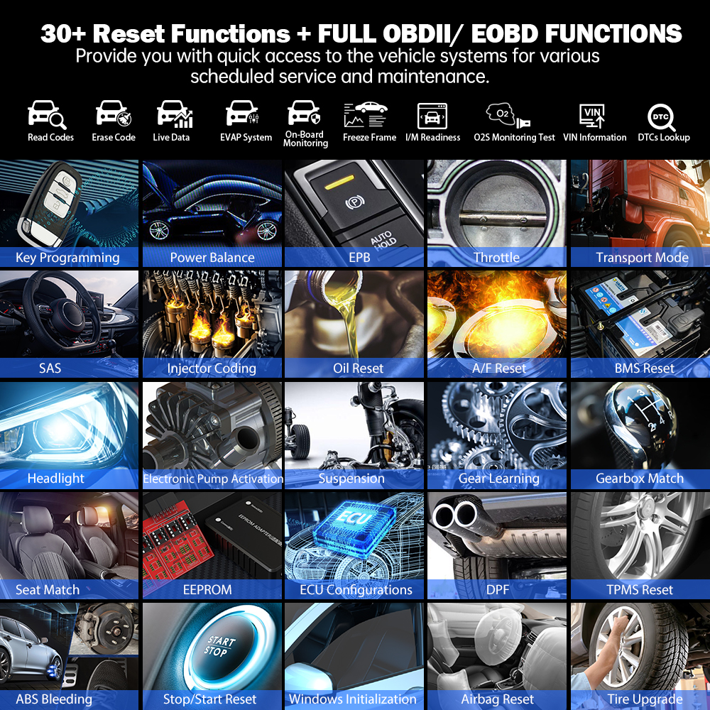 XTool IP819 Automotive Diagnostic Scan Tools 2022 Newest Version XTool