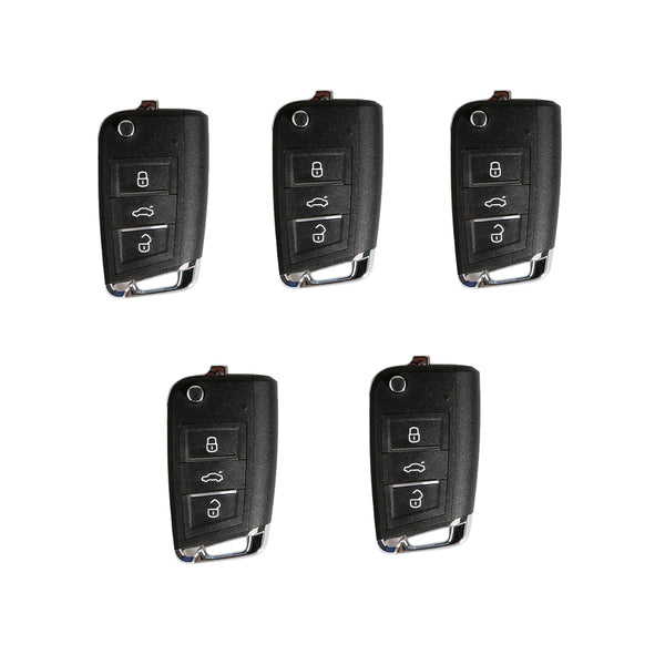 Xhorse XKMQB1EN VW MQB Style Flip Transponder Key 3 Buttons for VVDI Key Tool