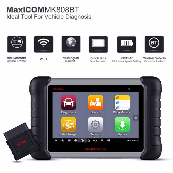 Autel MaxiCOM MK808BT OBD2 Diagnostic Scan Tool ABS SRS EPB DPF BMS SAS TPMS IMMO Code Reader - VXDAS Official Store