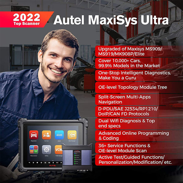 Autel MaxiSys Ultra Car Diagnostic Tool Upgraded of Maxisys MS908P/Elite