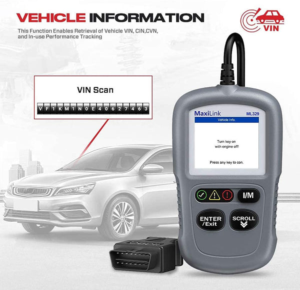 Autel MaxiLink ML329 OBD2 Code Reader AutoVin Function Engine Fault CAN Scan Tool