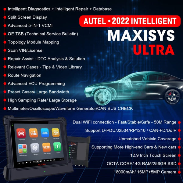 Autel Maxisys Ultra Lite Automotive Full System Diagnostic Tool Car Scanner