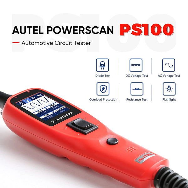 Autel PowerScan PS100 Car Automotive Circuit Tester Electrical System Diagnosis Tool