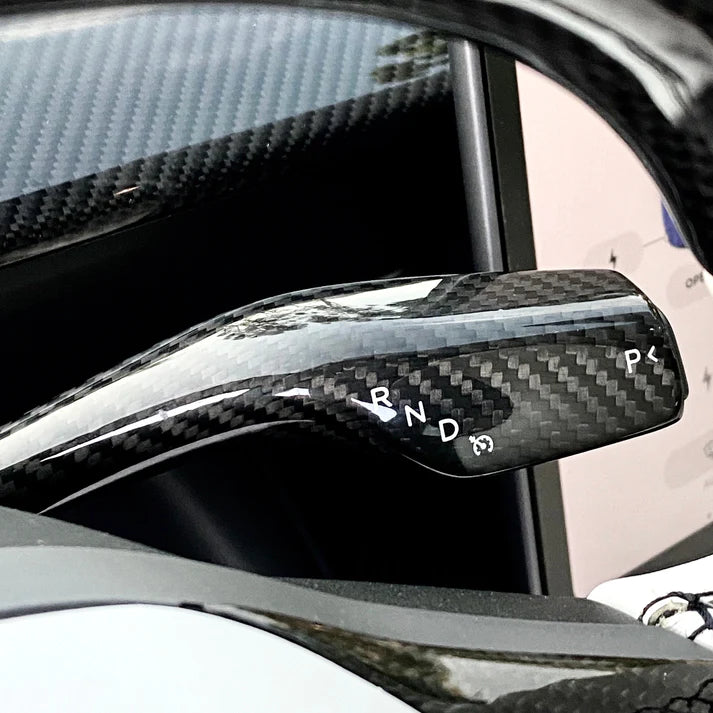 Carbon Fiber Turn Signal Wiper Stalk Covers For Model 3/Y