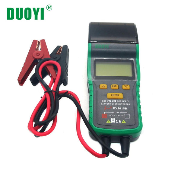 DUOYI DY2015B 12V Automotive Battery Tester with Printer Auto Power Electronic Load Battery Analyzner - VXDAS Official Store