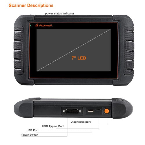 FOXWELL NT809 All System Car Diagnostic Scan Tool with 30+ Service Reset OBD2 Support 2020/2021 Modes