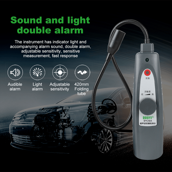DUOYI DY26A Ultrasonic Leak Location Determine Meter Car Window Sealing Flaw Gas Vaccum Pressure Locator Sound Light Alarm - VXDAS Official Store