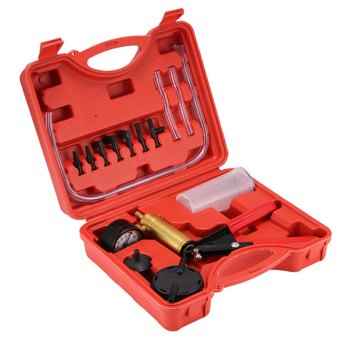 Hand Held Manual Vacuum Pump Tester Set Brake Bleeder Kit for Automotive Repair Shop