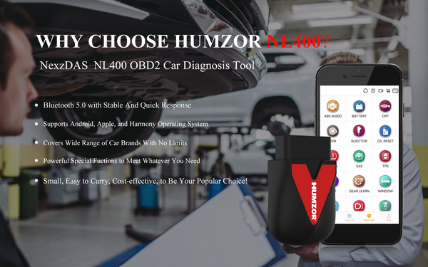 Humzor NEXZSCAN NL400 Full Version Immo Reset & Odometer Manager & Key Programming VS Thinkdiag AP200  10 pcs/ lot