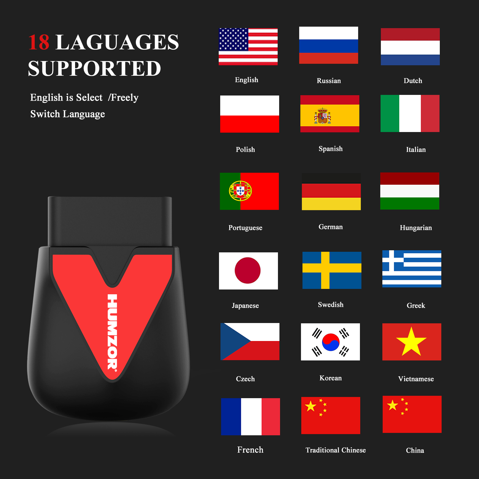 Humzor NEXZSCAN NL400 Full Version Immo Reset & Odometer Manager & Key Programming VS Thinkdiag AP200  10 pcs/ lot