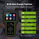 Jdiag M100 Motorcycle Diagnostic Tool for Kawasaki Yamaha Suzuki Moto Scanner with Battery Tester functions