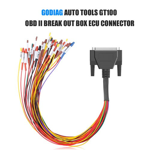 Colorful Jumper Cable DB25 for Godiag GT100 OBDII Breakout Box ECU Connector