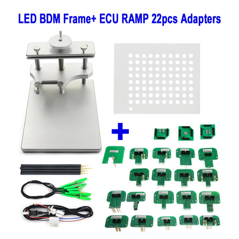 LED BDM Frame Stainless Steel with ECU RAMP 22pcs Adapters Full Set for KTAG KESS KTM - VXDAS Official Store