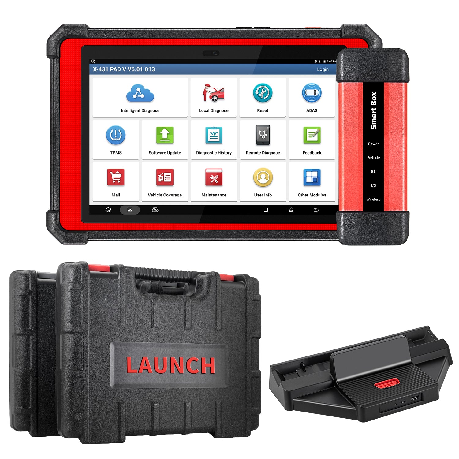 LAUNCH X431 PAD V All-in-One Automotive Scan Tool,ECU Online Programming ＆ Coding,J2534 Programming,Topology Map,All System Intelligent Diagnostics T LAUNCH X431 PAD V Elite ECU Online Programming \u0026 Coding Scan Tool
